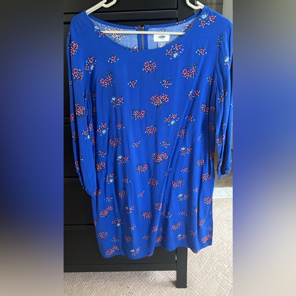 Old Navy  Floral Blue Dress